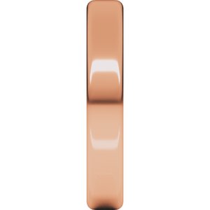 10K Yellow Or White Or Rose Gold Lightweight Round-Edge Comfort-Fit Flat Band