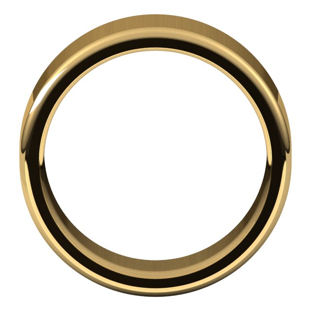 14K Yellow Or White Gold Or Platinum Heavyweight Comfort-Fit Round Edge Flat Band