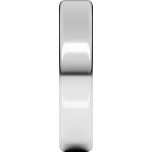 18K Yellow Or White Or Rose Gold Lightweight Round-Edge Comfort-Fit Flat Band