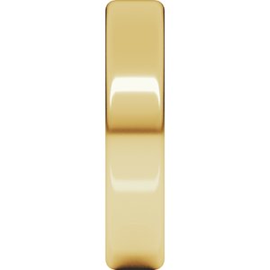10K Yellow Or White Or Rose Gold Lightweight Round-Edge Comfort-Fit Flat Band