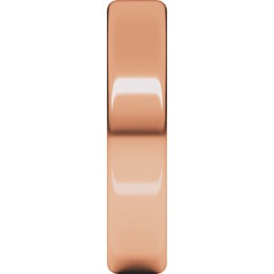 18K Yellow Or White Or Rose Gold Lightweight Round-Edge Comfort-Fit Flat Band