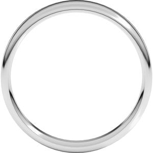 Sterling Silver Lightweight Round-Edge Comfort-Fit Flat Band