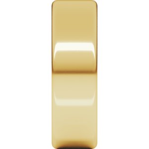 10K Yellow Or White Or Rose Gold Lightweight Round-Edge Comfort-Fit Flat Band