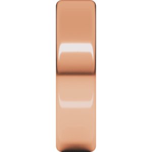 18K Yellow Or White Or Rose Gold Lightweight Round-Edge Comfort-Fit Flat Band