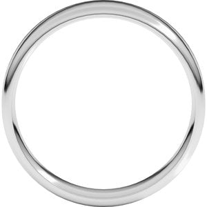 10K Yellow Or White Or Rose Gold Lightweight Round-Edge Comfort-Fit Flat Band