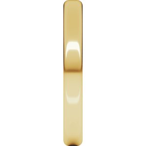 18K Yellow Or White Or Rose Gold Lightweight Round-Edge Comfort-Fit Flat Band