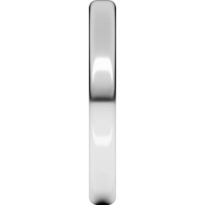 Sterling Silver Lightweight Round-Edge Comfort-Fit Flat Band