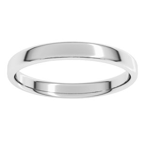 Sterling Silver Lightweight Round-Edge Comfort-Fit Flat Band