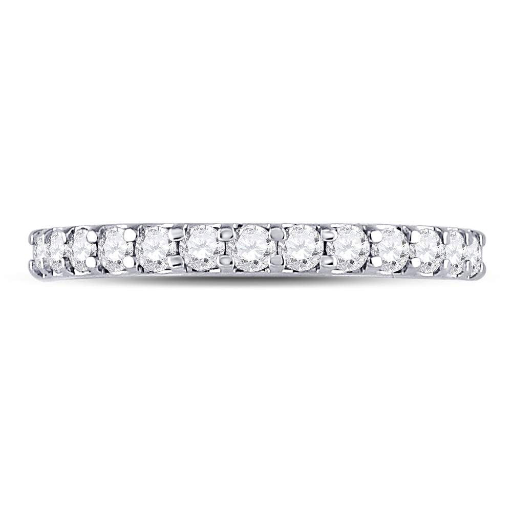 14K Yellow Or White Gold  Womens Round Diamond Wedding Anniversary Band 1/2 Cttw, Womens Size: 5-10