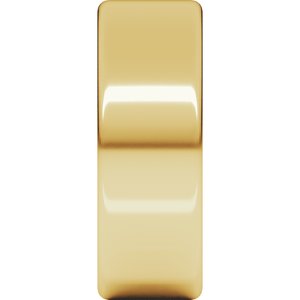 18K Yellow Or White Or Rose Gold Lightweight Round-Edge Comfort-Fit Flat Band