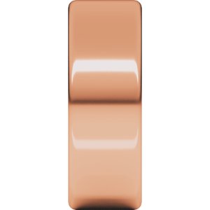 18K Yellow Or White Or Rose Gold Lightweight Round-Edge Comfort-Fit Flat Band