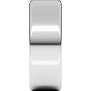 10K Yellow Or White Or Rose Gold Lightweight Round-Edge Comfort-Fit Flat Band