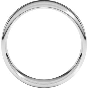 Sterling Silver Lightweight Round-Edge Comfort-Fit Flat Band