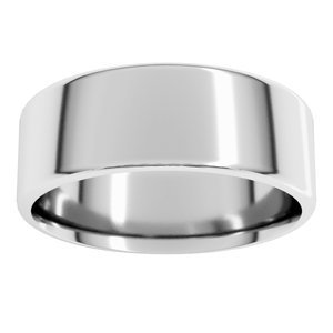 10K Yellow Or White Or Rose Gold Lightweight Round-Edge Comfort-Fit Flat Band