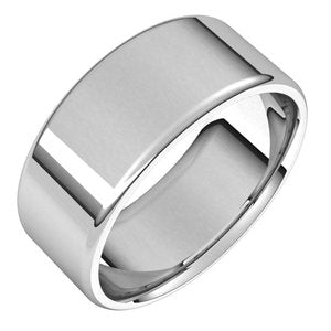 Sterling Silver Lightweight Round-Edge Comfort-Fit Flat Band