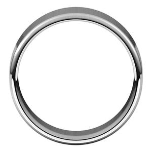 18K Yellow Or White Or Rose Gold Lightweight Round-Edge Comfort-Fit Flat Band