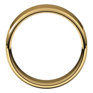 10K Yellow Or White Or Rose Gold Lightweight Round-Edge Comfort-Fit Flat Band