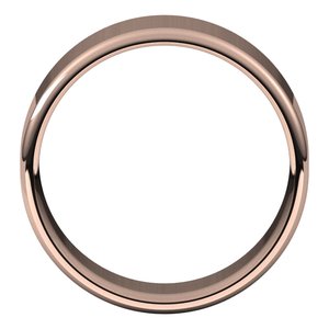 18K Yellow Or White Or Rose Gold Lightweight Round-Edge Comfort-Fit Flat Band