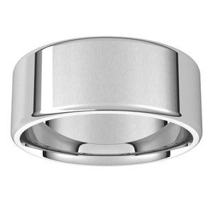Sterling Silver Lightweight Round-Edge Comfort-Fit Flat Band
