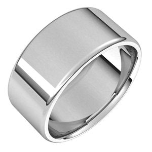 Platinum Lightweight Round-Edge Comfort-Fit Flat Band