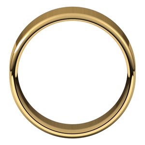 18K Yellow Or White Or Rose Gold Lightweight Round-Edge Comfort-Fit Flat Band