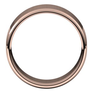 10K Yellow Or White Or Rose Gold Lightweight Round-Edge Comfort-Fit Flat Band