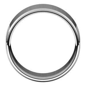 10K Yellow Or White Or Rose Gold Lightweight Round-Edge Comfort-Fit Flat Band