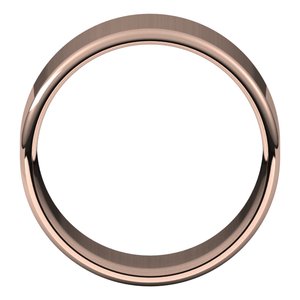 10K Yellow Or White Or Rose Gold Lightweight Round-Edge Comfort-Fit Flat Band
