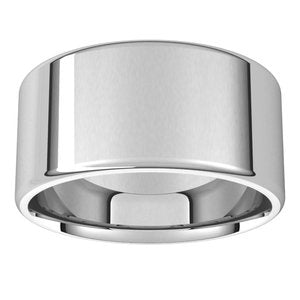 18K Yellow Or White Or Rose Gold Lightweight Round-Edge Comfort-Fit Flat Band