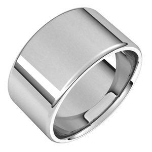 10K Yellow Or White Or Rose Gold Lightweight Round-Edge Comfort-Fit Flat Band