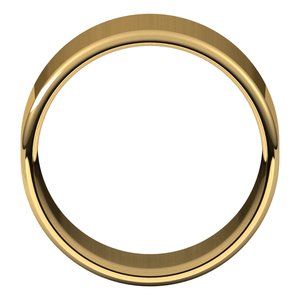 18K Yellow Or White Or Rose Gold Lightweight Round-Edge Comfort-Fit Flat Band