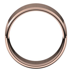 18K Yellow Or White Or Rose Gold Lightweight Round-Edge Comfort-Fit Flat Band