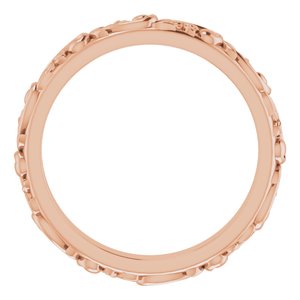 14K Yellow Or White Or Rose Gold Or Sterling Silver Or Platinum 2.5 mm Sculptural Band