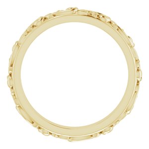 14K Yellow Or White Or Rose Gold Or Sterling Silver Or Platinum 2.5 mm Sculptural Band