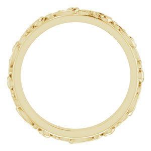 14K Yellow Or White Or Rose Gold Or Sterling Silver Or Platinum 2.5 mm Sculptural Band