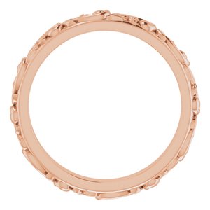 14K Yellow Or White Or Rose Gold Or Sterling Silver Or Platinum 2.5 mm Sculptural Band