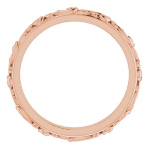 14K Yellow Or White Or Rose Gold Or Sterling Silver Or Platinum 2.5 mm Sculptural Band