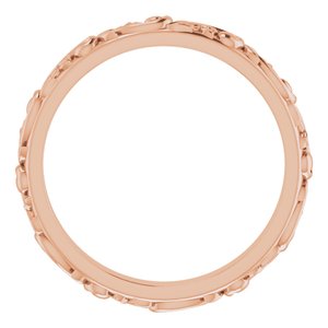 14K Yellow Or White Or Rose Gold Or Sterling Silver Or Platinum 2.5 mm Sculptural Band