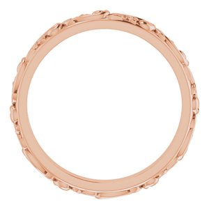 14K Yellow Or White Or Rose Gold Or Sterling Silver Or Platinum 2.5 mm Sculptural Band