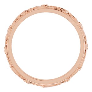 14K Yellow Or White Or Rose Gold Or Sterling Silver Or Platinum 2.5 mm Sculptural Band