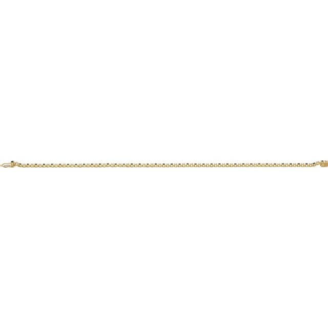 14K Yellow Or White Gold Round I1, H+ 7 1/4 In Polished Natural Blue Sapphire And 5/8 Ctw Diamond Bracelet