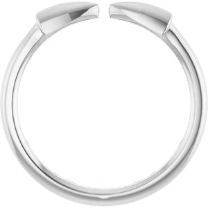 Sterling Silver Polished Double Spike Stackable Ring Size 7