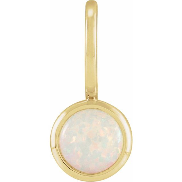 14K Yellow Gold Or Sterling Silver Round 5 Mm Polished Natural Gemstone Charm/Pendant