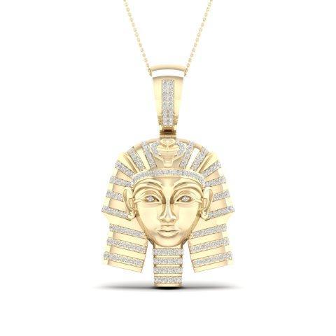 10K Yellow Gold 0.50 Cttw Diamond Pharaoh Charm