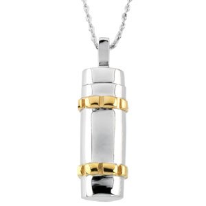 Sterling Silver Without Box Polished Cylinder Ash Holder Necklace