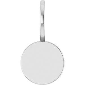 Sterling Silver 15 X 7.67 Mm Polished Engravable Disc Pendant