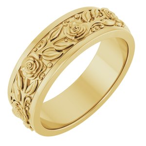 14K Yellow Gold 7 Mm Polished Mens Wedding Band Size 10