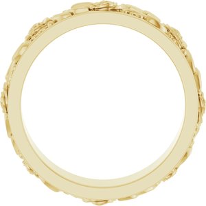 14K Yellow Gold 7 Mm Polished Mens Wedding Band Size 10