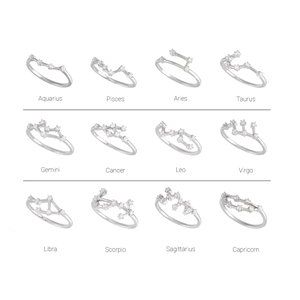 14K Yellow Gold Libra Round  1.8 Mm I1, H+ Polished 1/6 Ctw Natural Diamond Libra Constellation Ring Size 7