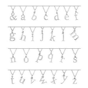 14K Yellow Gold 16 In Polished Lowercase Initial Necklace